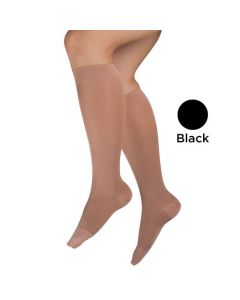 Ladies' Sheer Firm Support  Md 20-30mmHg  Knee Highs  Black